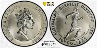 1996 $10 Cuthbert Matte PR70