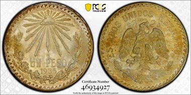 1935-M Peso KM-455  Ag MS66