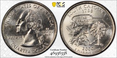 2000-D 25C South Carolina MS66+