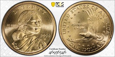 2006-D SAC$1 Satin Finish SP67