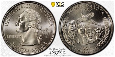 2006-P 25C South Dakota Satin Finish SP67