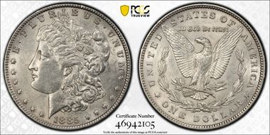 1885 $1 AU58