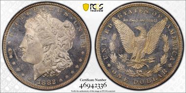1882 $1 MS62DMPL