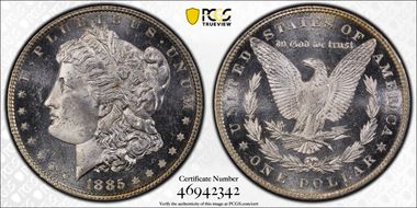 1885 $1 MS64DMPL