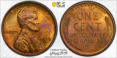 1919-S 1C MS64RB