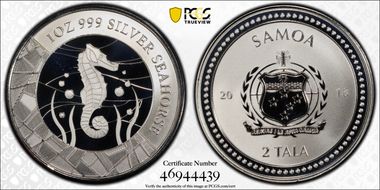 2018 2 Tala Seahorse Ag MS69