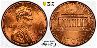 1982-D 1C Zinc Large Date MS66RD