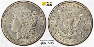 1893-CC $1 AU50