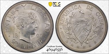 1897 S Peso KM-M3 Star Above MS66