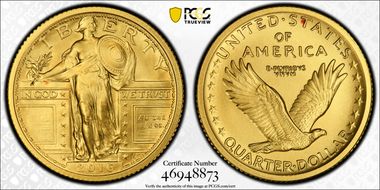 2016-W 25C 100th Anniversary Gold SP69