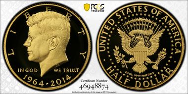 2014-W 50C Gold JFK 50th Anniversary PR70DCAM