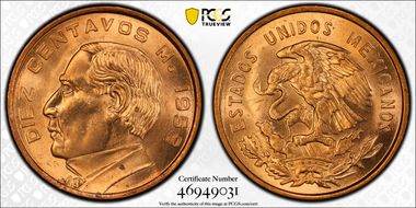 1959-Mo 10C KM-433 MS64RD