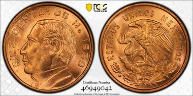 1959-Mo 10C KM-433 MS64RD