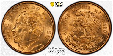 1959-Mo 10C KM-433 MS64RD