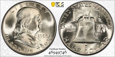 1950 50C MS64FBL
