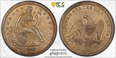 1846-O $1 AU53