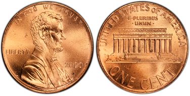 2000 1C "Cheerios" Cent MS67RD