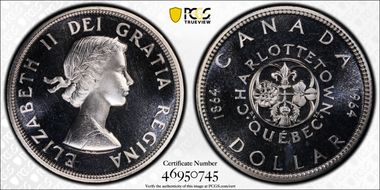 1964 S$1 Confederation Ag PL66+ CAM