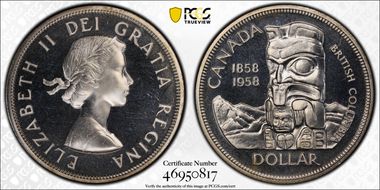 1958 S$1 British Columbia PL66