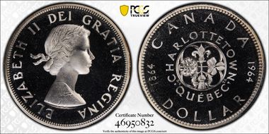 1964 S$1 Confederation Ag PL67DCAM