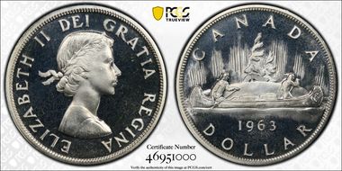 1963 S$1 PL67DCAM