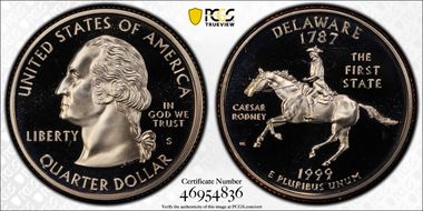 1999-S 25C Delaware PR69DCAM