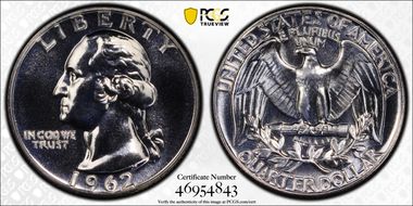 1962 25C PR67