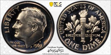 1969-S 10C PR69CAM