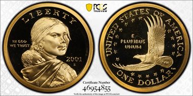 2001-S SAC$1 PR69DCAM