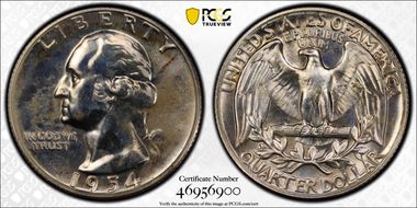1954 25C PR66