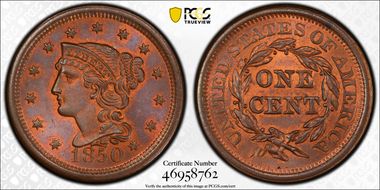 1850 1C MS66RB