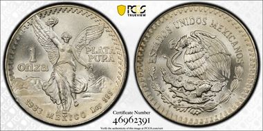 1983-Mo Onza Libertad Ag MS67
