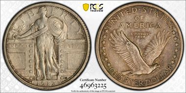 1917-S 25C Type 1 N1