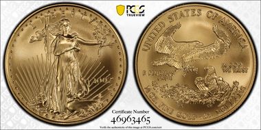 2007-W $25 Burnished Gold Eagle SP70