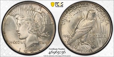 1934-D $1 MS63