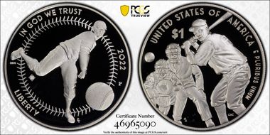 2022-P $1 Negro Leagues Baseball w/100 Privy PR69DCAM