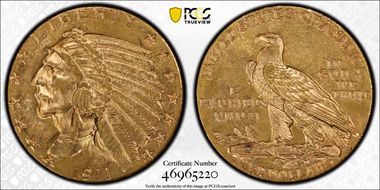 1911 $5 MS62
