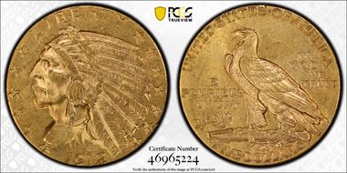 1912 $5 MS62