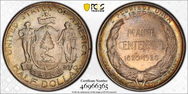 1920 50C Maine MS67