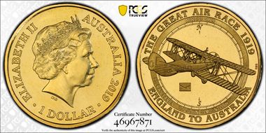 2019 $1 The Great Air Race 1919 Airco DH9- Envelope Privy MS67