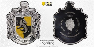 2021 $2 Hufflepuff Crest PR70DCAM