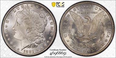 1881-O $1 MS65+