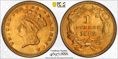 1889 G$1 MS65
