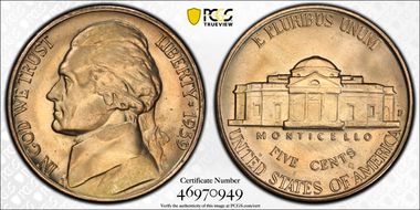 1939-D 5C Reverse of 1938 MS67