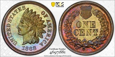 1868 1C PR65BN