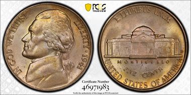 1941-D 5C MS65FS