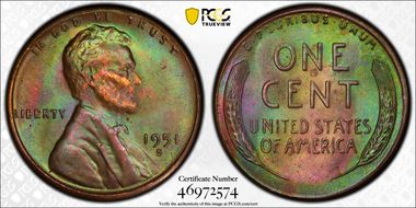 1951-S 1C MS65BN