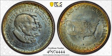 1954-S 50C Washington-Carver MS67+