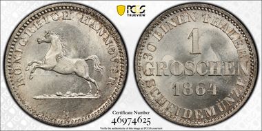 1864-B Grosch MS66