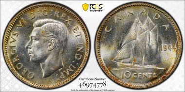 1944 10C MS64